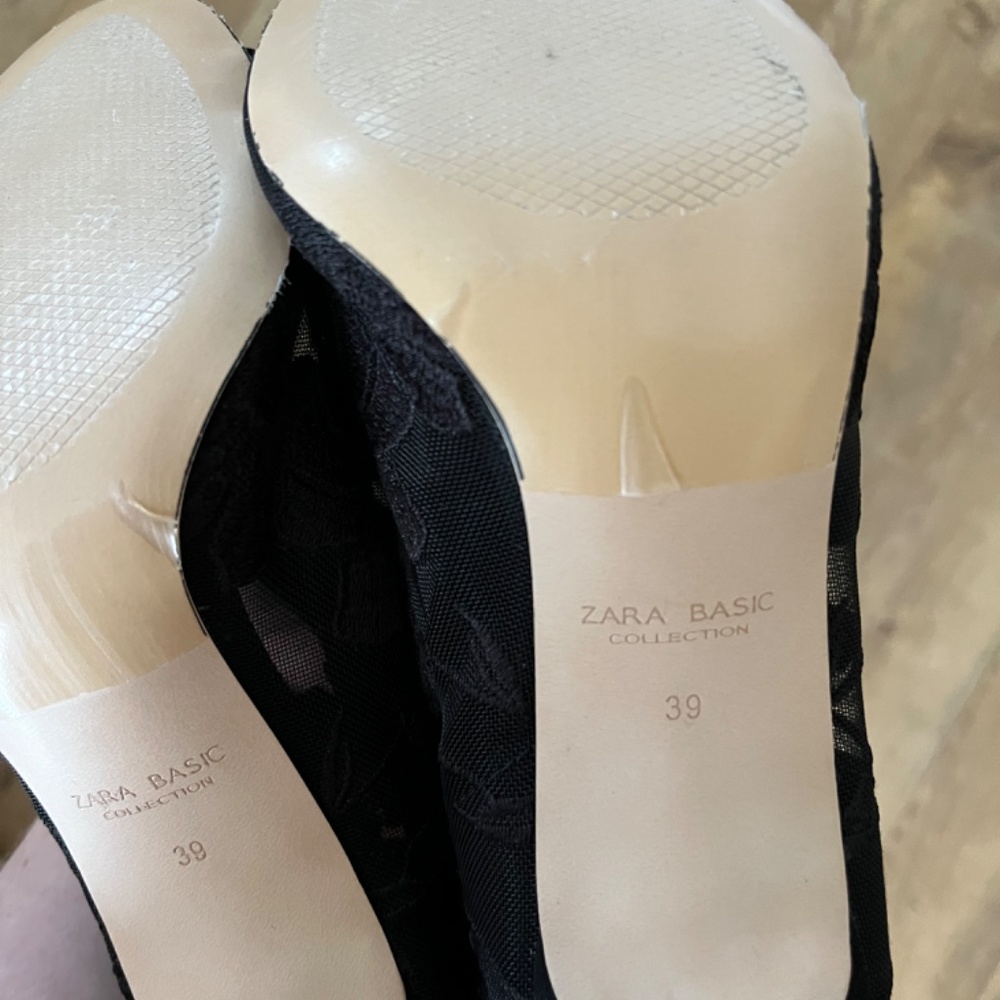 Zara Basic Lace Suede Boot Heels - image 3